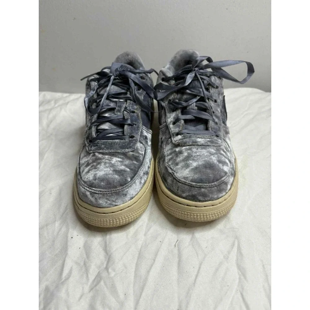 Nike Air Force 1 GS Dark Sky Blue Velvet LV8 Sneakers Size 4.5Y